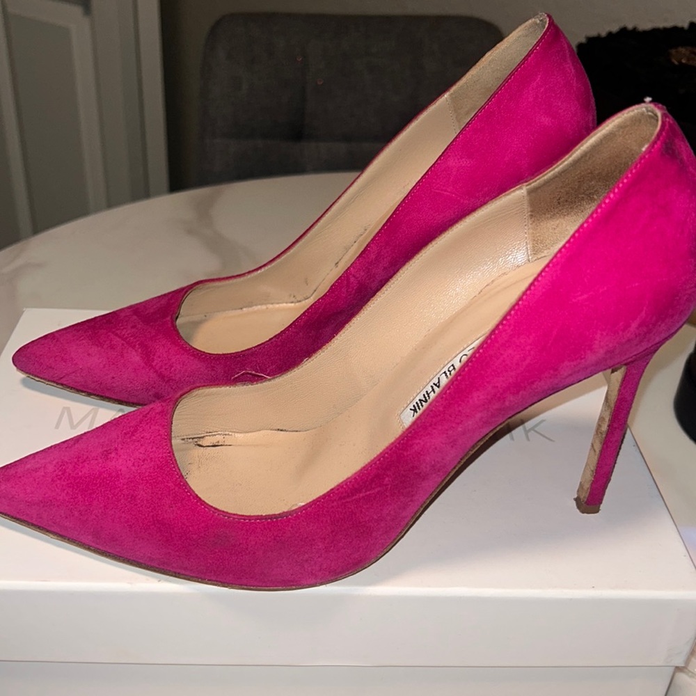 Pink Suede BB Manolo Blahnik Pump